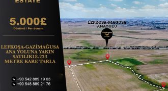 18.233 SQUARE METER FOR SALE LAND CLOSE TO THE FAMAGUSTA-NICOSIA MAIN ROAD-