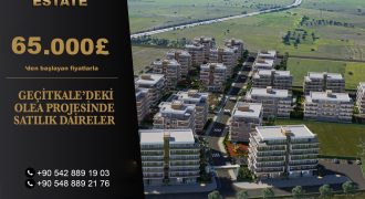 FOR SALE APARTMENTS IN THE OLEA PROJECT IN GEÇİTKALE PRICING COMMENCES AT 65.000£