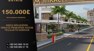 VILLAS AND APARTMENTS FOR SALE ISKELE REGION IN THE MIRACLE PROJECT PRICING COMMENCES AT 150.000£