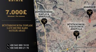 BÜYÜKKONUK’DA TOPLAM 3.679 METRE KARE SATILIK ARAZİ