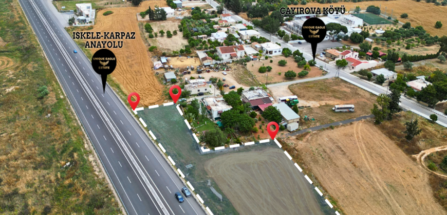 PRICE DROPPED! COMMERCIAL LAND FOR SALE ON ISKELE-KARPAZ MAIN ROAD (ÇAYIROVA)