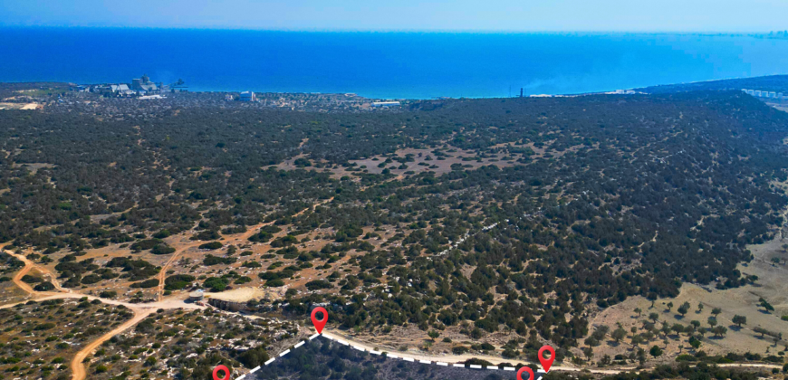 SEA VIEW LAND FOR SALE IN İSKELE-KALECİK, 3,468 SQUARE METERS (2 DÖNÜM 2 EVLEK 1,300 SQUARE FEET)