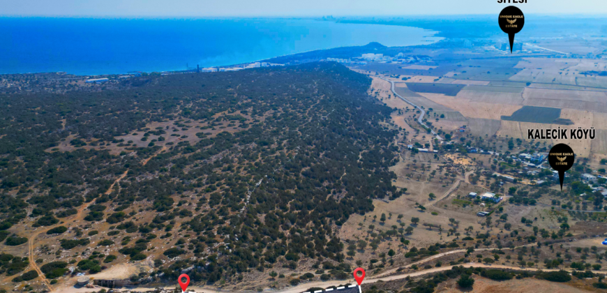 SEA VIEW LAND FOR SALE IN İSKELE-KALECİK, 3,468 SQUARE METERS (2 DÖNÜM 2 EVLEK 1,300 SQUARE FEET)