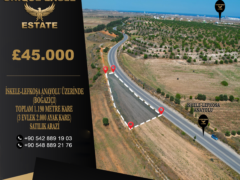 LAND FOR SALE ON ISKELE-LEFKOŞA MAIN ROAD (BOĞAZİÇİ), TOTAL 1,190 SQM (3 EVLEK 2,000 SQ FT)