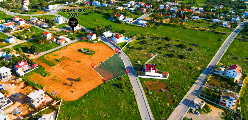 LAND FOR SALE IN ISKELE-BOĞAZTEPE (MONARGA), TOTAL 883 SQM (2 EVLEK 2,300 SQ FT) WITH TURKISH TITLE DEED