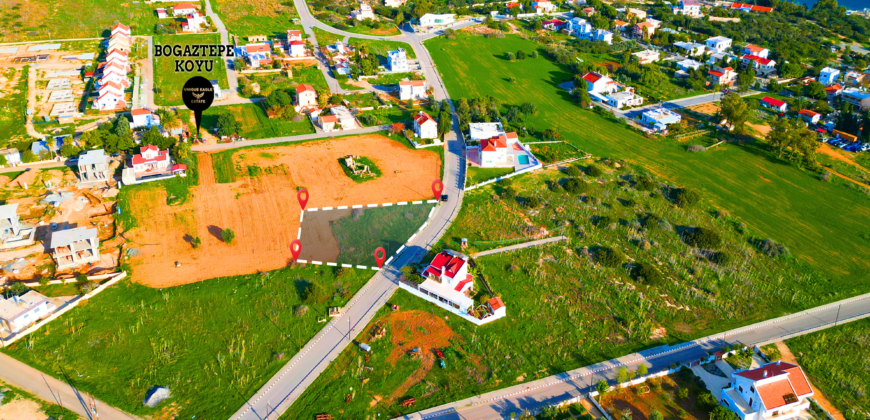 LAND FOR SALE IN ISKELE-BOĞAZTEPE (MONARGA), TOTAL 883 SQM (2 EVLEK 2,300 SQ FT) WITH TURKISH TITLE DEED