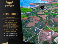 LANDS FOR SALE IN ISKELE-YEDIKONUK, 1,576 SQM (1 DÖNÜM 2,560 SQ FT) AND 1,215 SQM (3 EVLEK 2,270 SQ FT), WITH FASIL 96 ZONING (220%)